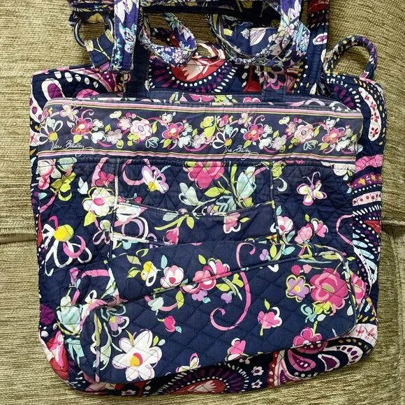 Lot Purple Tones Craft Repair Vera Bradley Bags Lot Shoulder Totes Bags - Picture 7 of 8